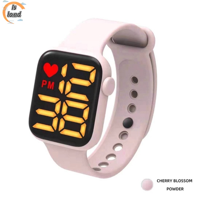 Đồng hồ thể thao thông minh màn hình vuông nhỏ chống nước có đèn led