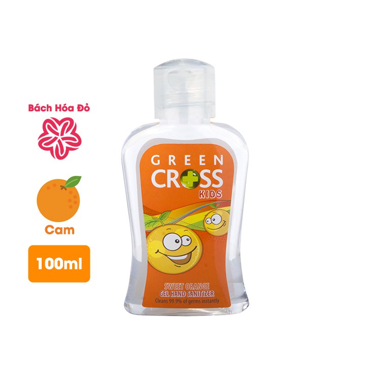 Gel rửa tay khô Green Cross dung tích 100ml/chai - Hương Cam