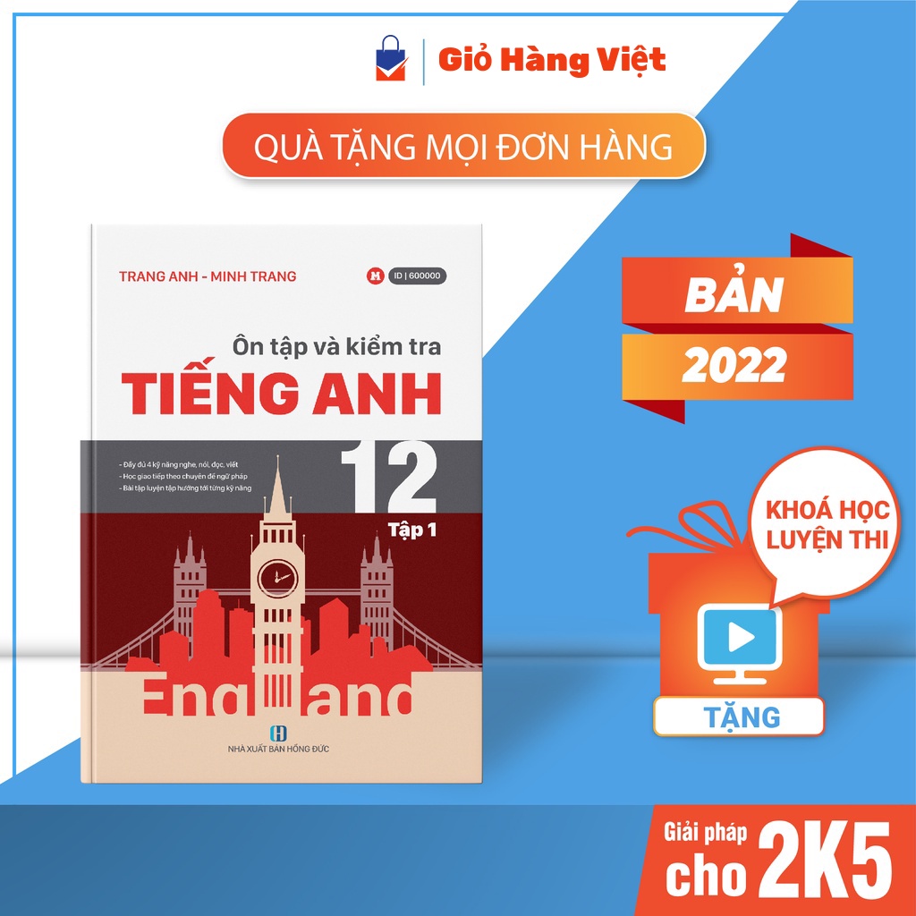 Sách Ôn tập và kiểm tra Tiếng Anh 12 Tập 1 cô Trang Anh