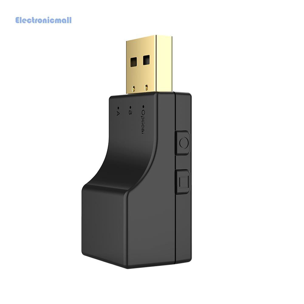 ElectronicMall01 SW03 USB Bluetooth 5.0 Transmitter Optical Adapter Dongle for Speaker Headset