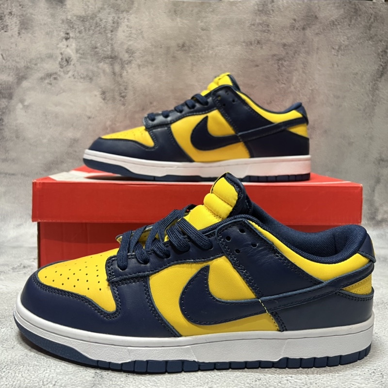 [KELLY SNEAKERS] Giày Thể Thao Sneakers Dunk Low “Machigan” Vàng Xanh Navy - Bản Cao Cấp (Ảnh Thật + Hàng Sẵn)