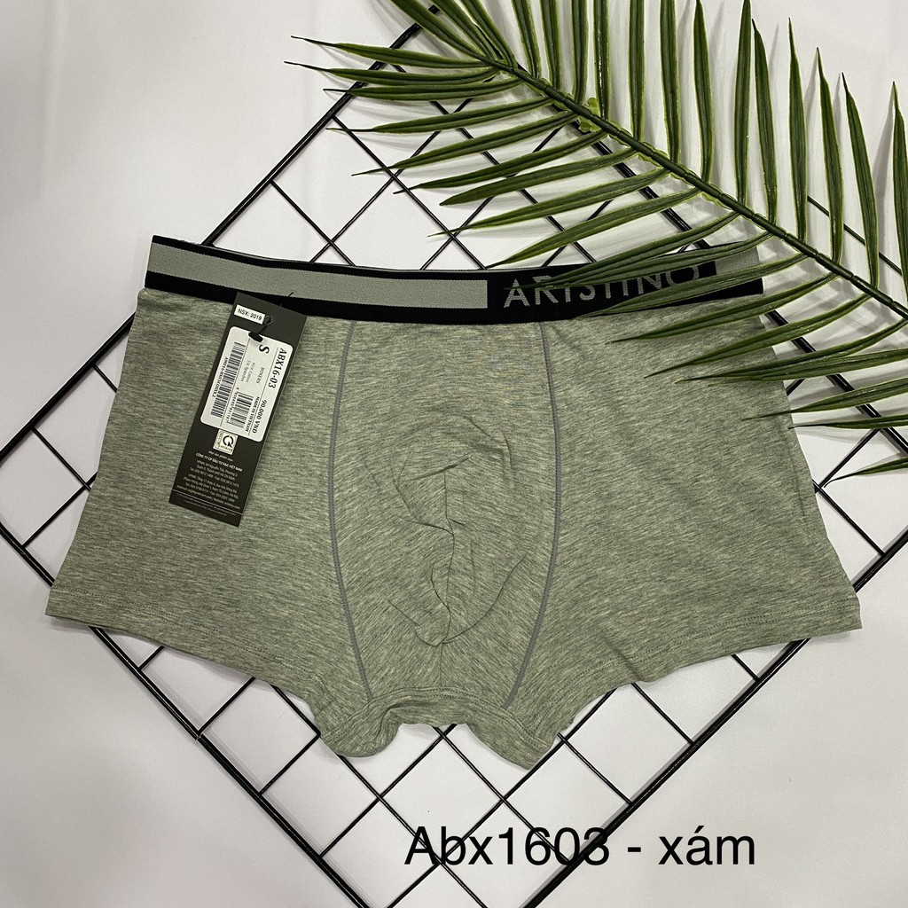 Quần Lót Nam Boxer Sịp Nam ARISTINO ABX16-03 Quần Xì Đùi Chất Liệu Cotton Mềm Mại Thoáng Mát Dễ Chịu Co Giãn Thoải Mái