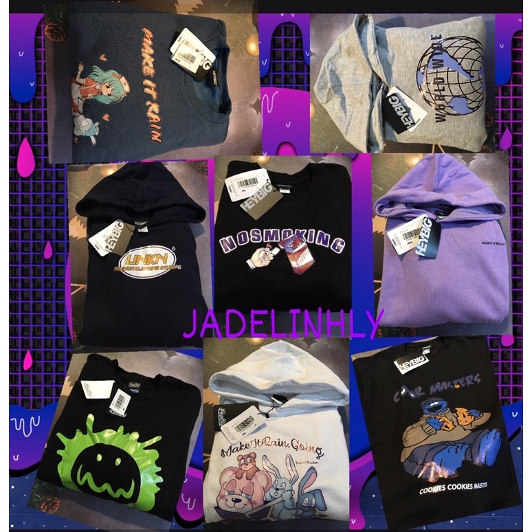 Áo hoodie và sweater heybig sale (có sẵn) hsl limited edition seven