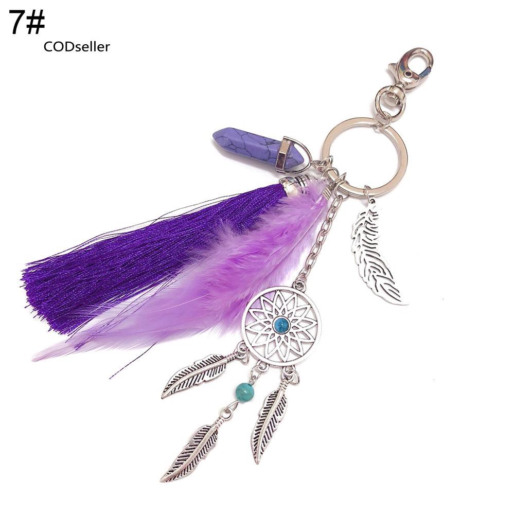 Móc khóa Dream Catcher lông vũ dễ thương