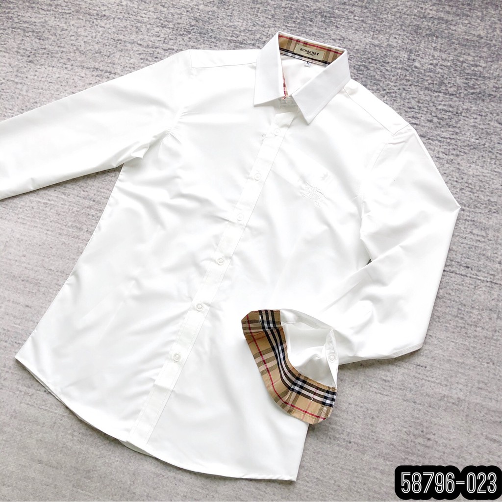 Áo Sơ Mi Trắng Nam BBR Check Cổ Xanh, Đen, Nâu_Neww Hott 2020 | BigBuy360 - bigbuy360.vn