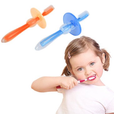 [Mã FMCG8 giảm 8% đơn 500K] Bàn chải silicon cho bé tập đánh răng