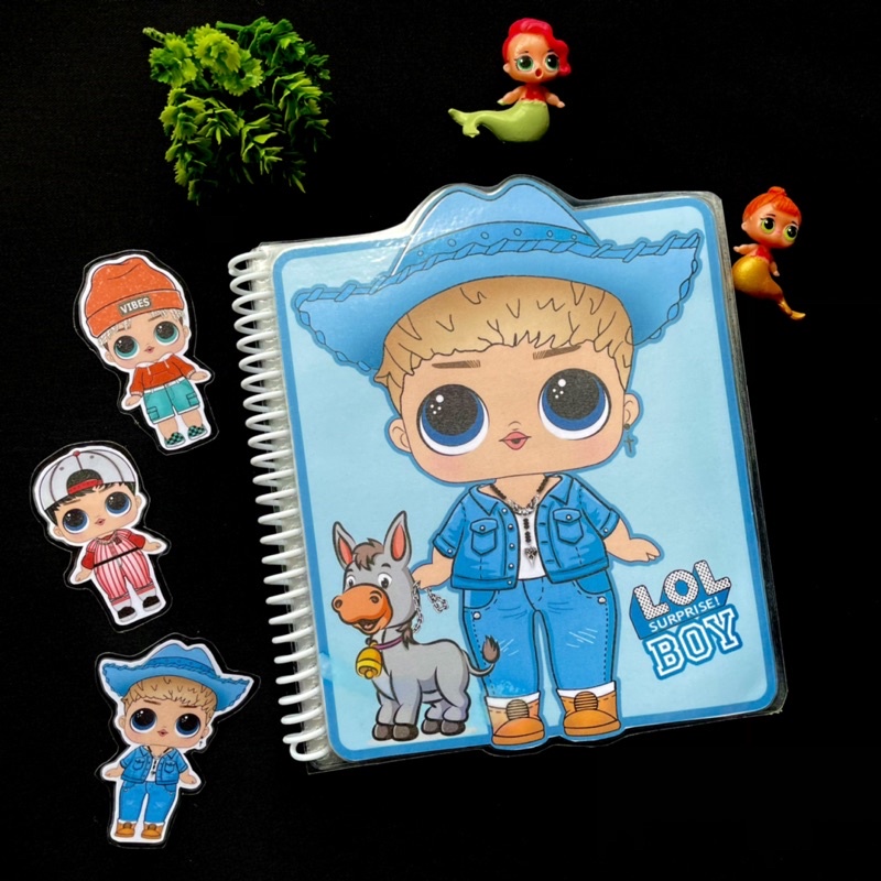 LOL BOY - học liệu bóc dán lol bjd 19 trang, học liệu thông minh vận động trí não, phát triển tư duy