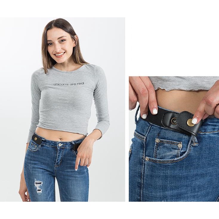 Thắt Lưng Co Giãn Không Khóa Kim Loại Có Thể Điều Chỉnh Dành Cho Nam Nữ