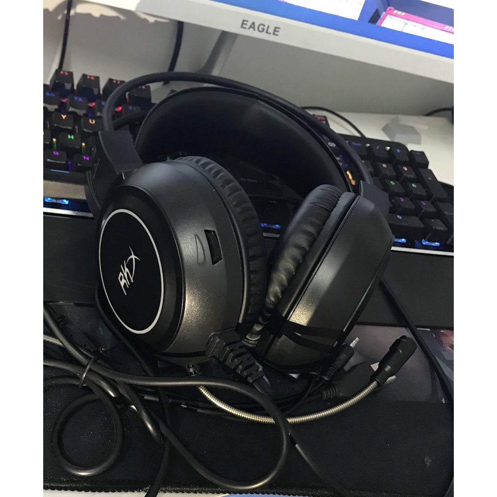 💯 TAI NGHE MÁY TÍNH RK X1 USB 3.5 MÀU ĐEN CÓ MICRO DÀI 💯