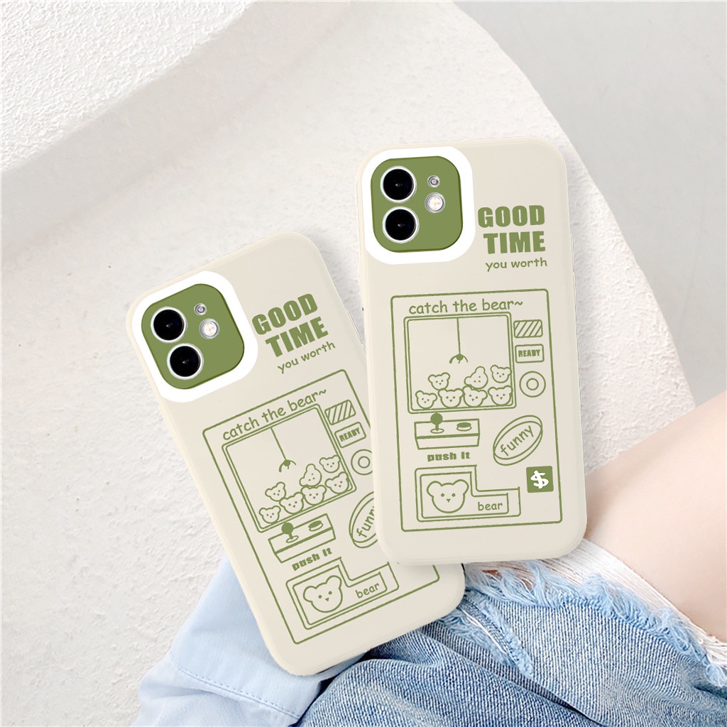 Ốp lưng iphone Gắp gấu trong cạnh vuông 6/6plus/6s/6splus/7/7plus/8/8plus/x/xr/xs/11/12/13/pro/max/plus/promax