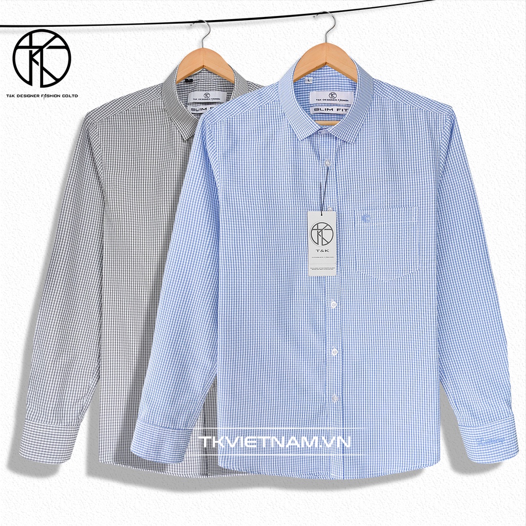 Áo sơ mi caro nam công sở, tay dài, 𝙁𝙍𝙀𝙀 𝙎𝙃𝙄𝙋,  Fomr Slimfit trẻ trung. Chất vải chống nhăn