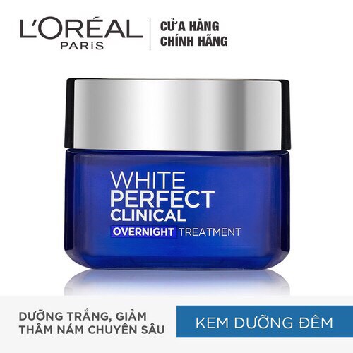 kem dưỡng trắng mịn và giảm thâm nám ban Đêm L'Oreal Paris White Perfect Clinical 50ml
