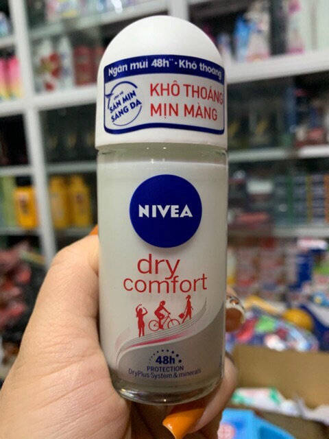 Lăn Khử mùi Nivea Khô Thoáng Chai To 50ml