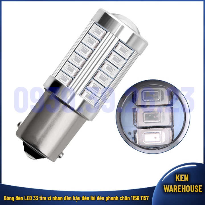 Bóng đèn LED 33 tim chất lượng cao xi nhan đèn hậu đèn lùi đèn phanh chân 1156 1157 cho xe máy, ô tô 12V GIÁ 1 BÓNG