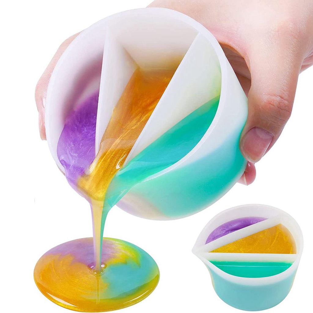 Cốc Silicone Acrylic Chia Nhiều Kênh Có Thể Tái Sử Dụng