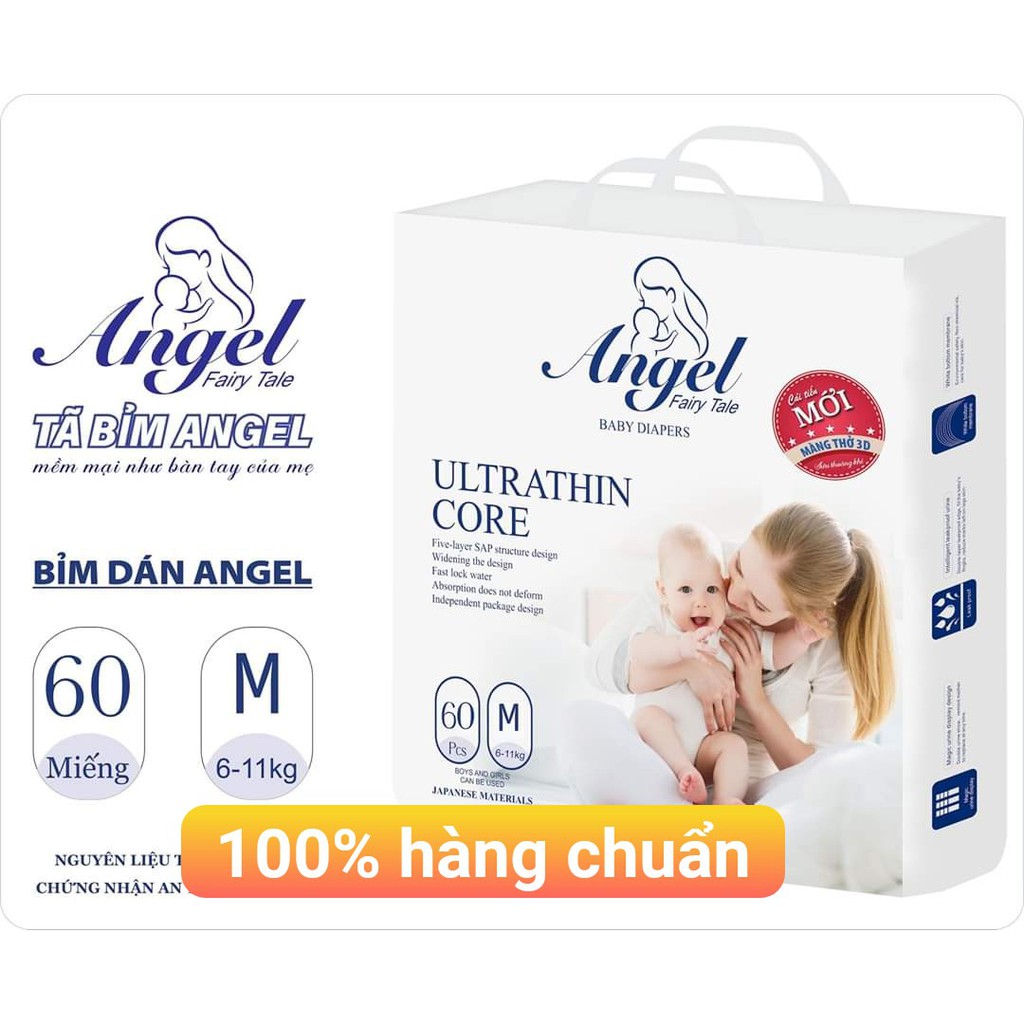 Bỉm Dán Angel size S66/M60/L56/XL52