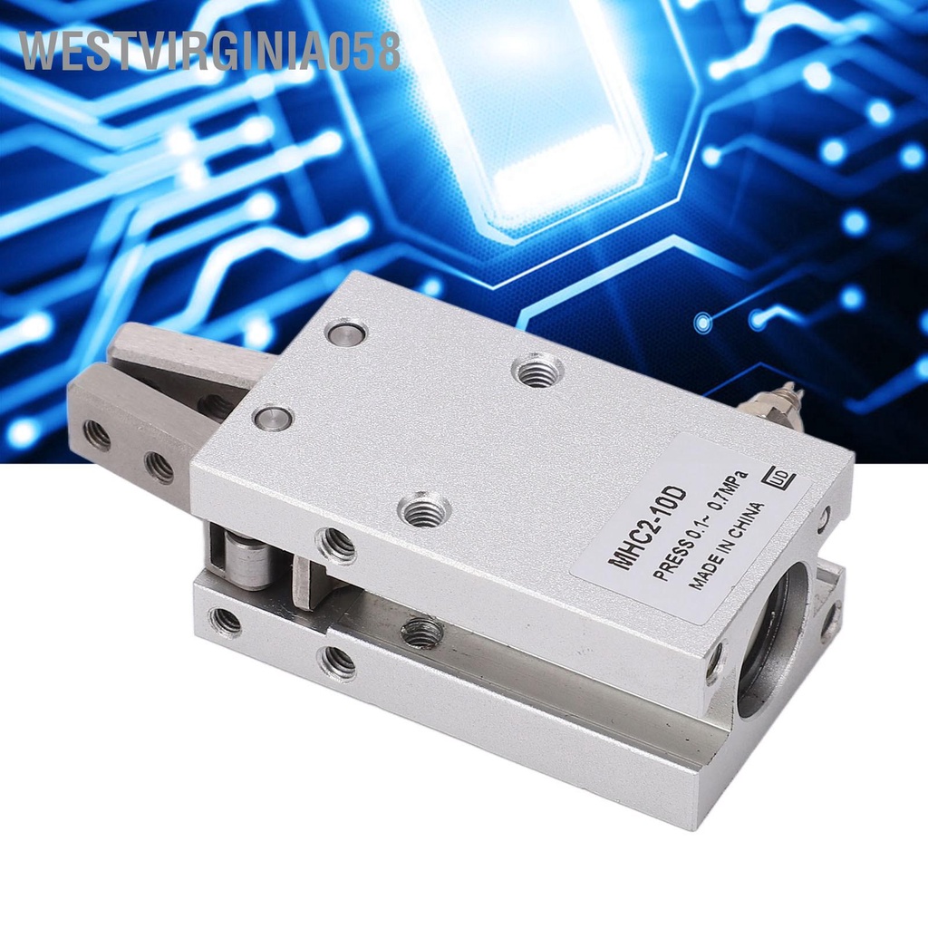 Westvirginia058 Xi lanh không khí Gripper Khí nén Đơn đôi Hành động 10mm Lỗ khoan M5x0.5 Hợp kim nhôm