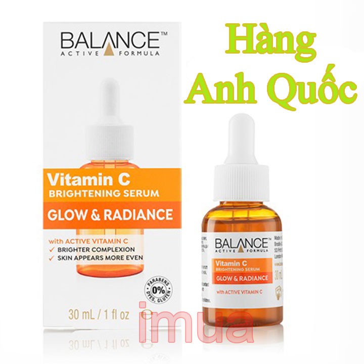 Serum Trắng Da, Mờ Thâm Balance Active Formula Vitamin C Brightening 30ml