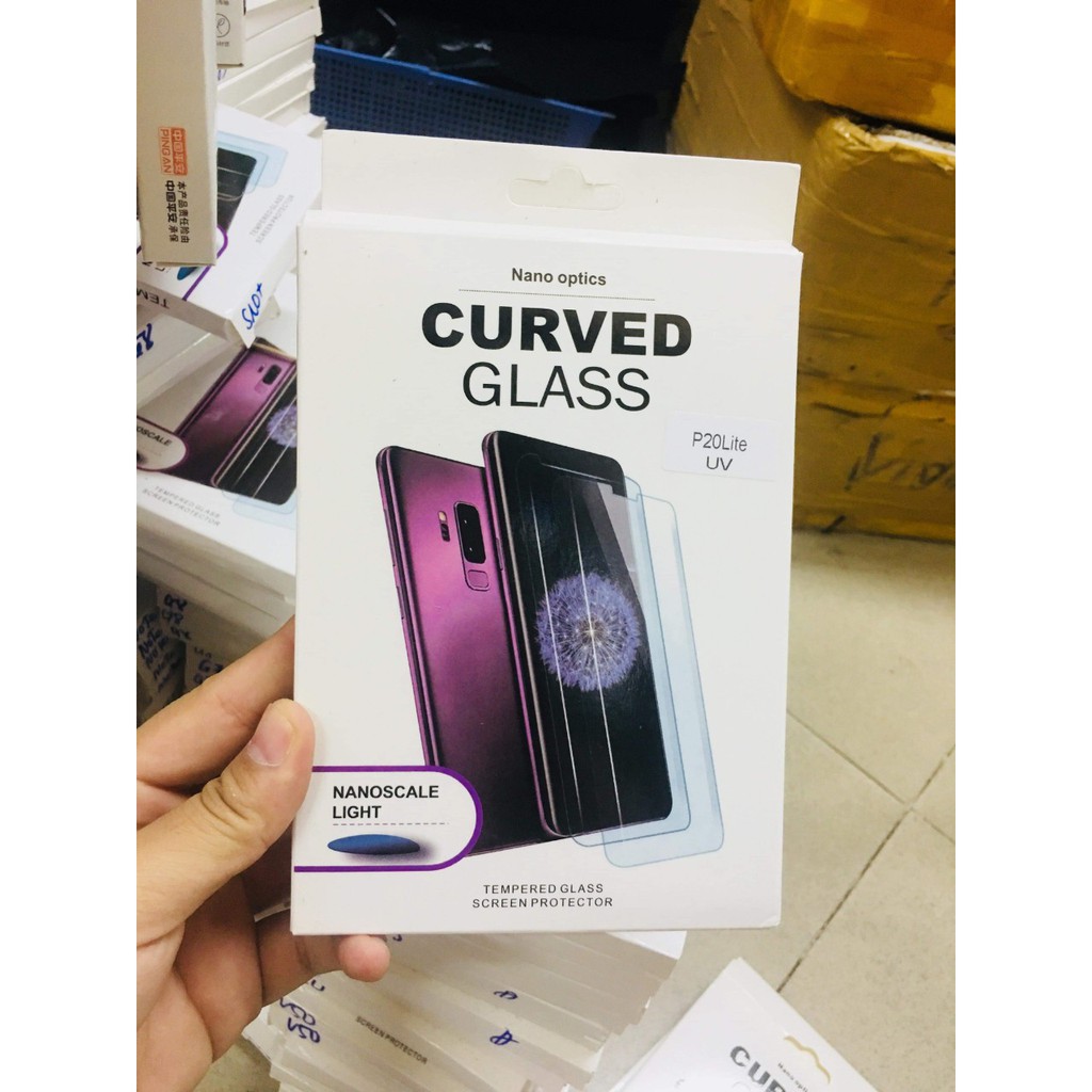 Kính cường lực Huawei P20 Lite/ Nova 3E full keo nước UV Siêu cảm ứng