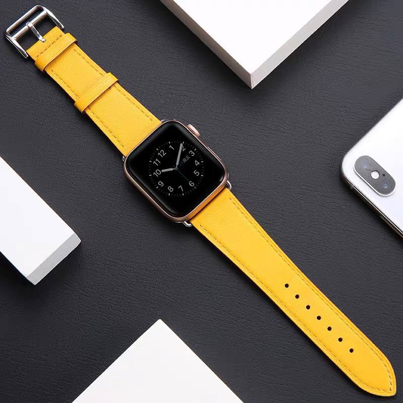 Dây Apple Watch Da HM Single Tour Màu Vàng Nghệ Phong Cách