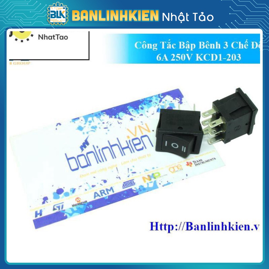 Công Tắc Bập Bênh 3 Chế Độ 6A 250V KCD1-203