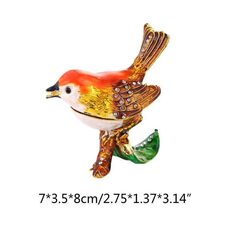 Hộp Đựng Trang Sức Bằng Kim Loại Tráng Men Thủ Công Thời Trang