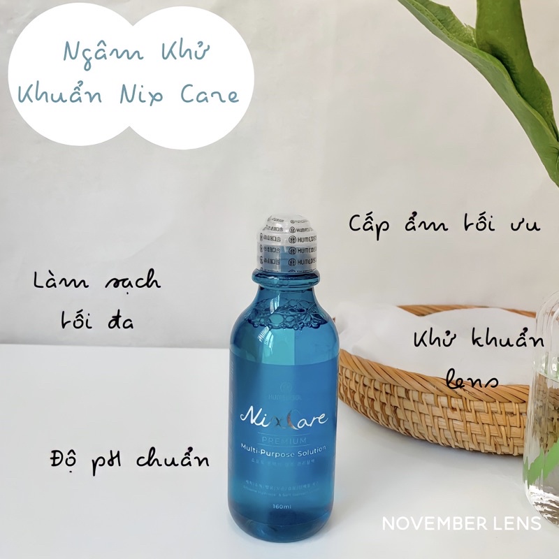 Nước Ngâm NIX CARE hãng OLENS Cấp Ẩm Và Cân Bằng pH Cho Kính Áp Tròng