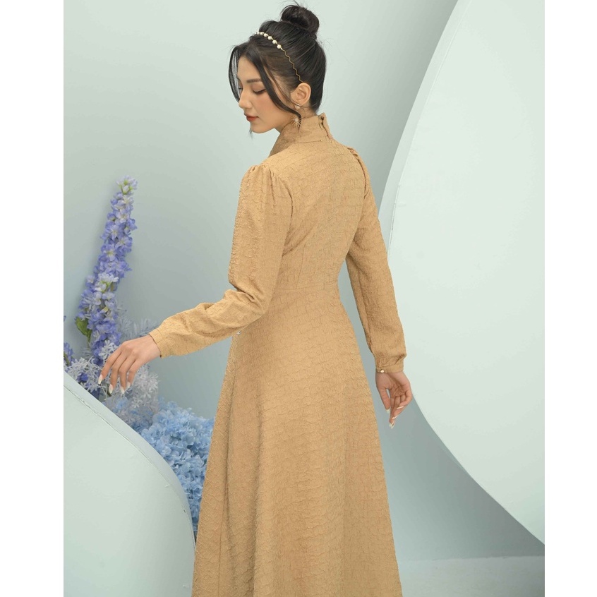 Đầm xòe, Cổ tà thắt nơ Emspo DL4177