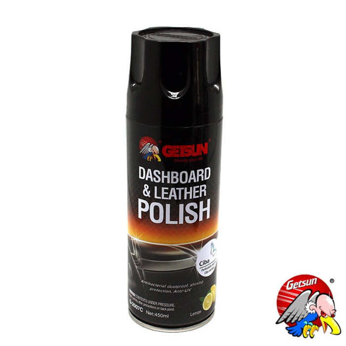 Chai xịt đánh bóng làm mới táp lô ô tô GETSUN DASHBOARD &amp; LEATHER POLISH 450ml