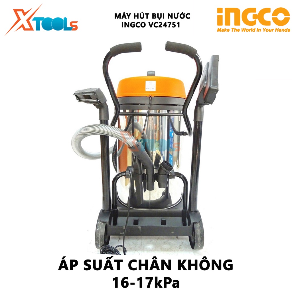 Máy hút bụi nước INGCO VC24751 | máy hút bụi 1200W