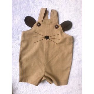 Yếm Chuột cho bé vải linen.