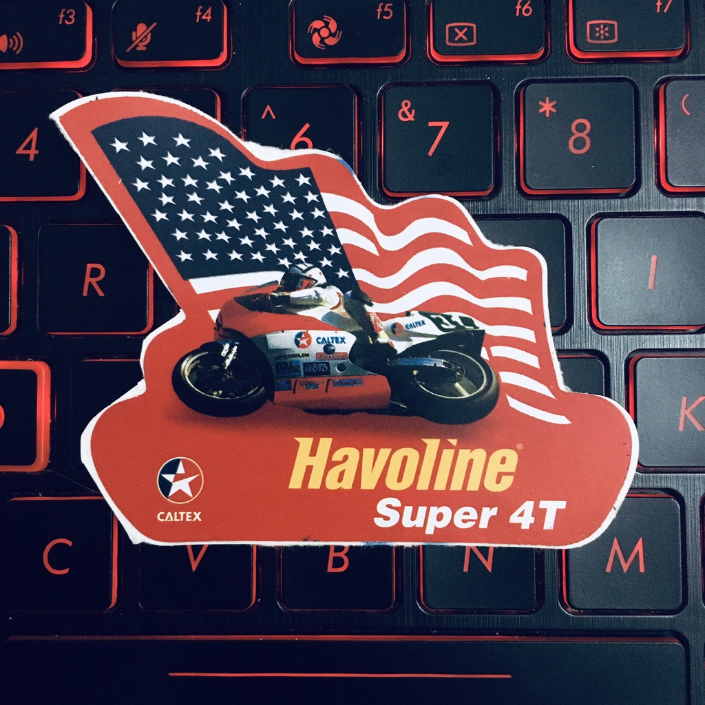 Combo 2 Stickers 'Havoline Super4T' CHÍNH HÃNG Caltex ( LIMMITED )