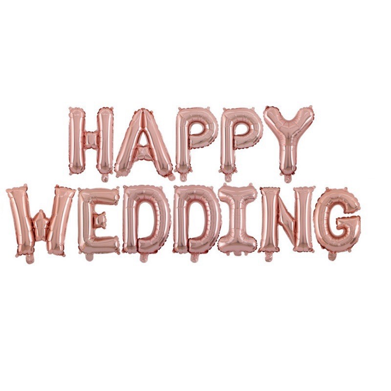 Đổ Sỉ Bộ Bóng Chữ Cưới Happy Wedding SỈ 1X