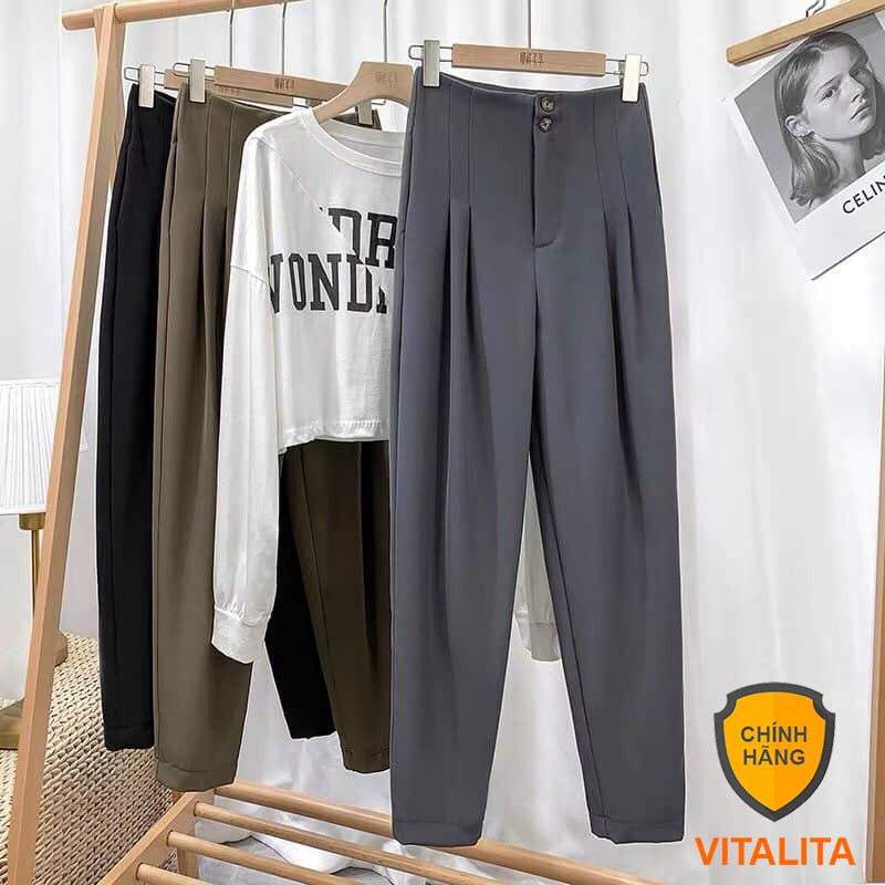 [Mã WASTMAY giảm 15% tối đa 30K đơn 150K] Quần Baggy nữ lưng cao cạp liền STYLE HÀN QUỐC - chất vải Cát Hàn | BigBuy360 - bigbuy360.vn