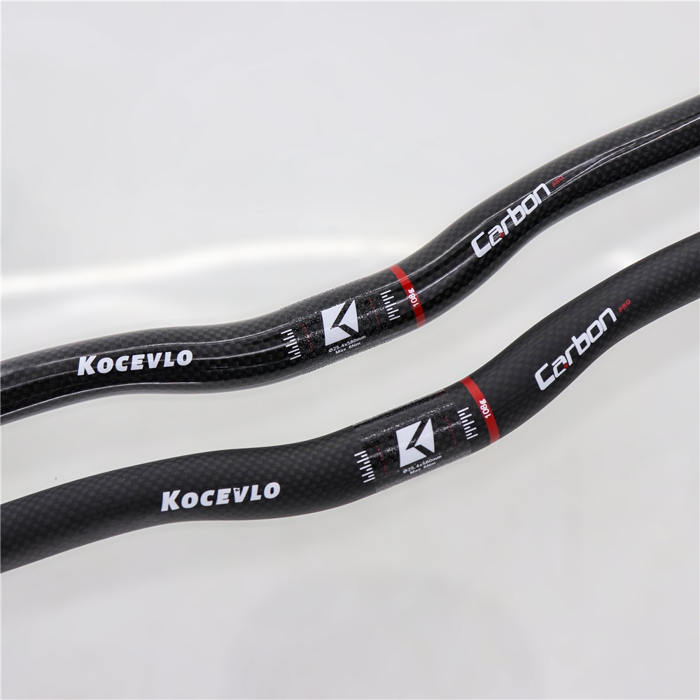 KOCEVLO Thanh nâng ghi đông xe đạp 25.4*540/580mm bằng sợi Carbon