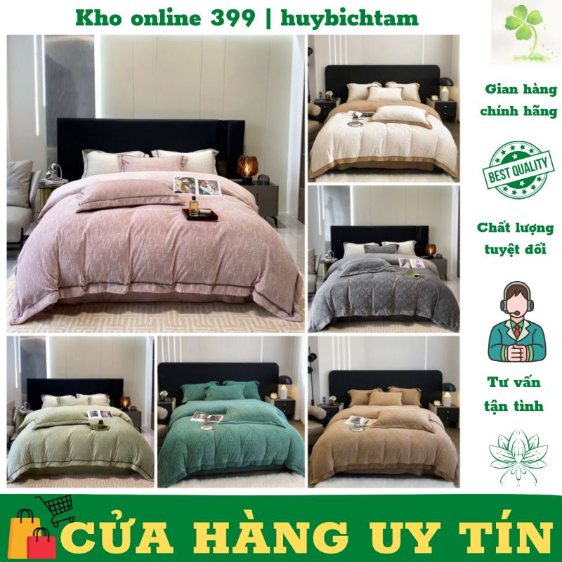 [RẺ VÔ ĐỊCH] set (bộ) chăn ga gối nệm nỉ nhung trần bông kích thước 1m6, 1m8, 2mx2m2, ga trải giường, vỏ gối