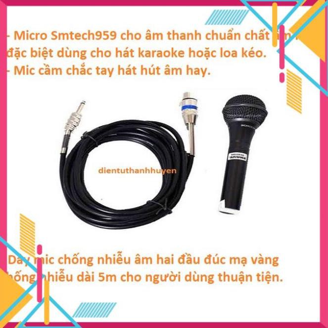 Mua ngay Micro Karaoke Shure 959 dây dài 5m - thiết kế tiện lợi, dễ dàng sử dụng [Freeship 10k]