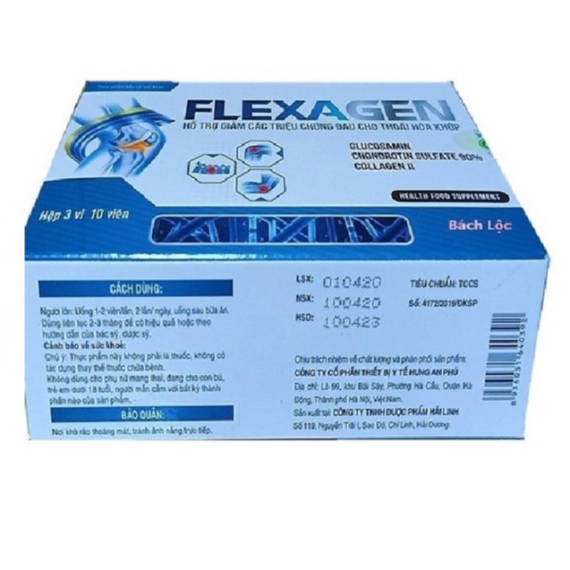 Viên xương khớp Glucosamine Flexagen giảm đau nhức xương khớp Flexmax - chuẩn GMP Bộ Y Tế