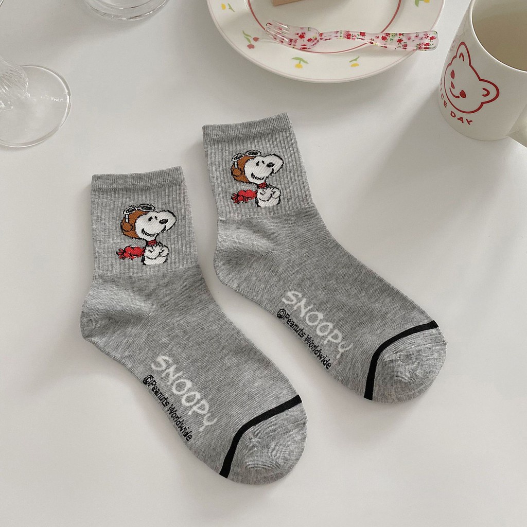 Vớ Nữ In Hình Snoopy Chất Lượng Cao Thời Trang