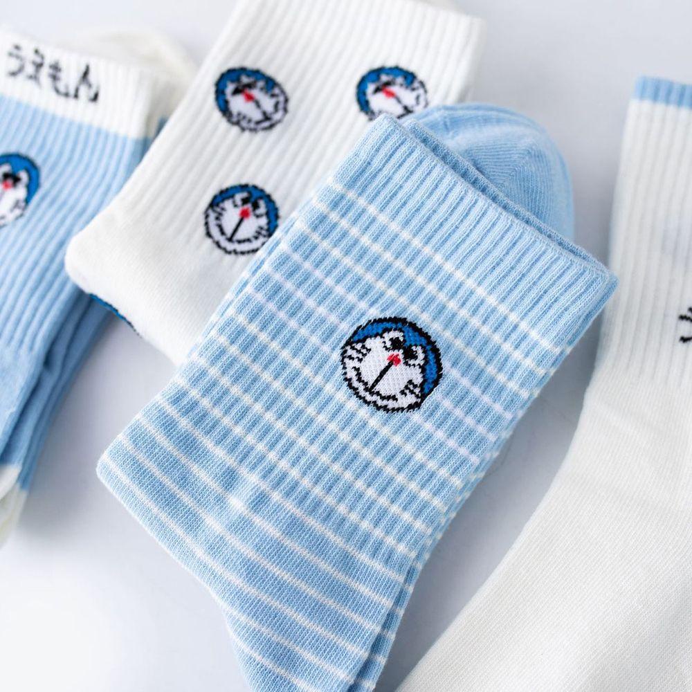 SOMEDAYZL Tất Nữ Cổ Cao In Hình Mèo Hoạt Hình Dễ Thương