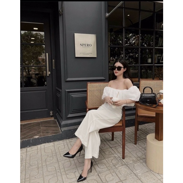 BỘ JUMP TRẮNG TRỄ VAI BÈO HOA NỔI SIÊU XINHH