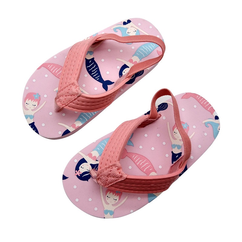 SANITKUN Dép xỏ ngón eva dây co giãn nhẹ chống trượt thời trang đi biển cho bé gái
