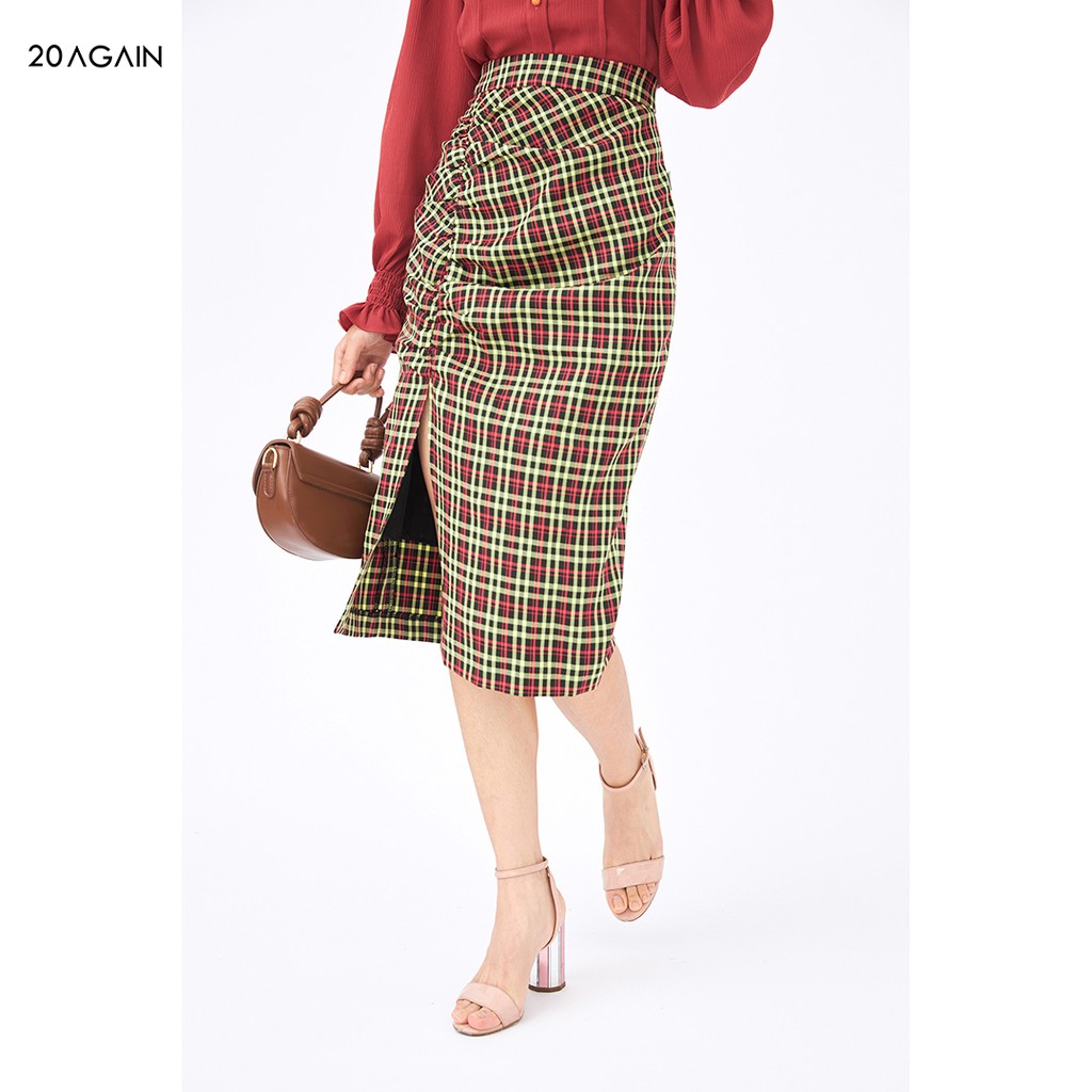 Chân váy dài rút nhún một bên 20Again tôn vòng 3 JDA1724 | BigBuy360 - bigbuy360.vn