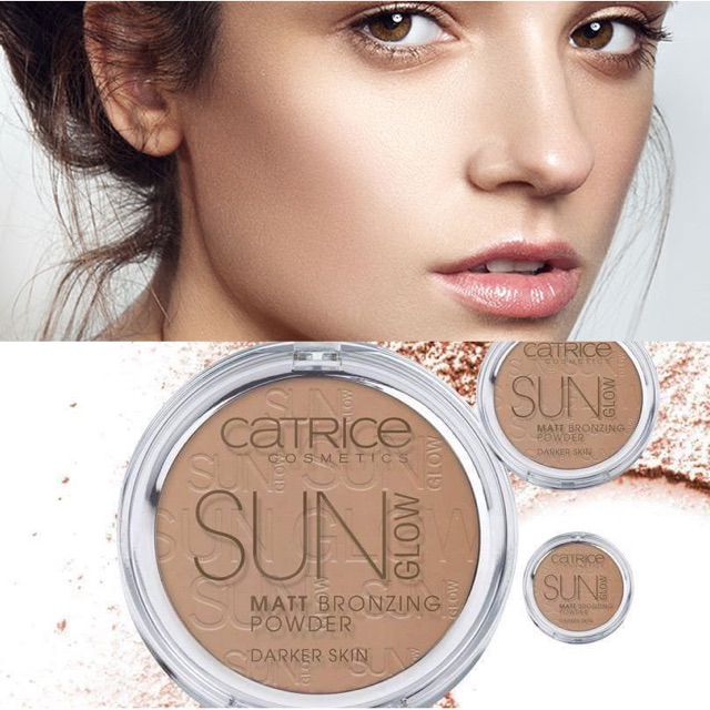 Phấn tạo khối catrice sun glow matt bronzing powder