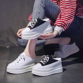 Giày sục thể thao độn đế 8cm[VIDEO +ẢNH THẬT] Giày độn đế nữ êm đẹp