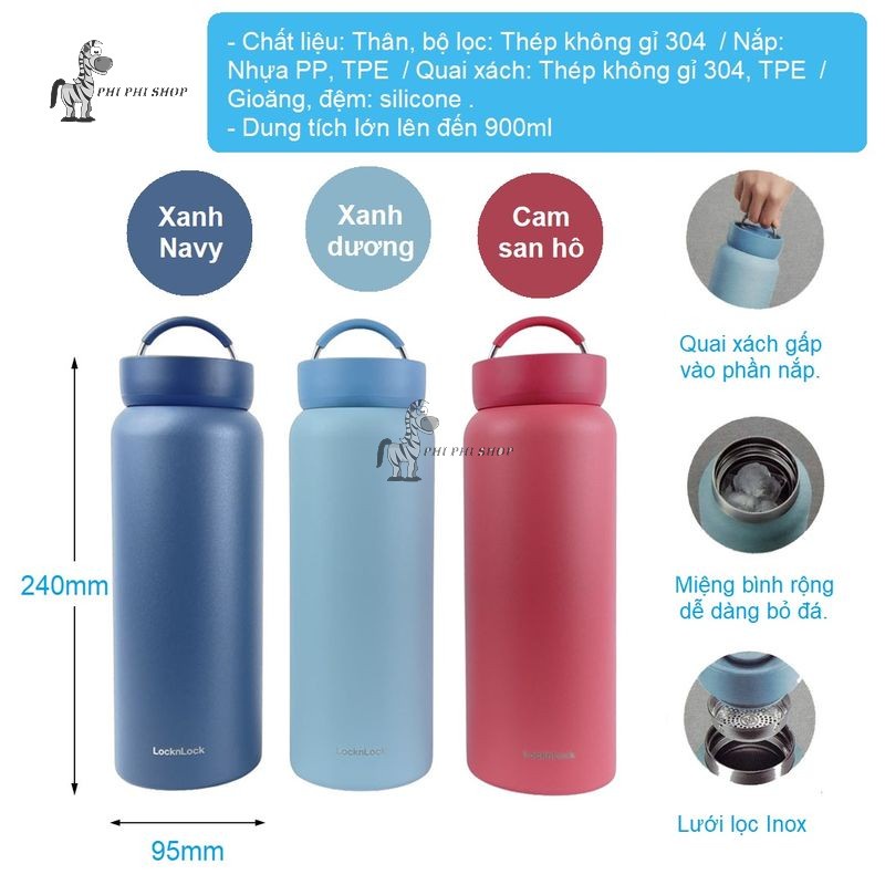 Bình giữ nhiệt LocknLock dung tích 900ml Jumbo Tumbler LHC4300 P3hstore