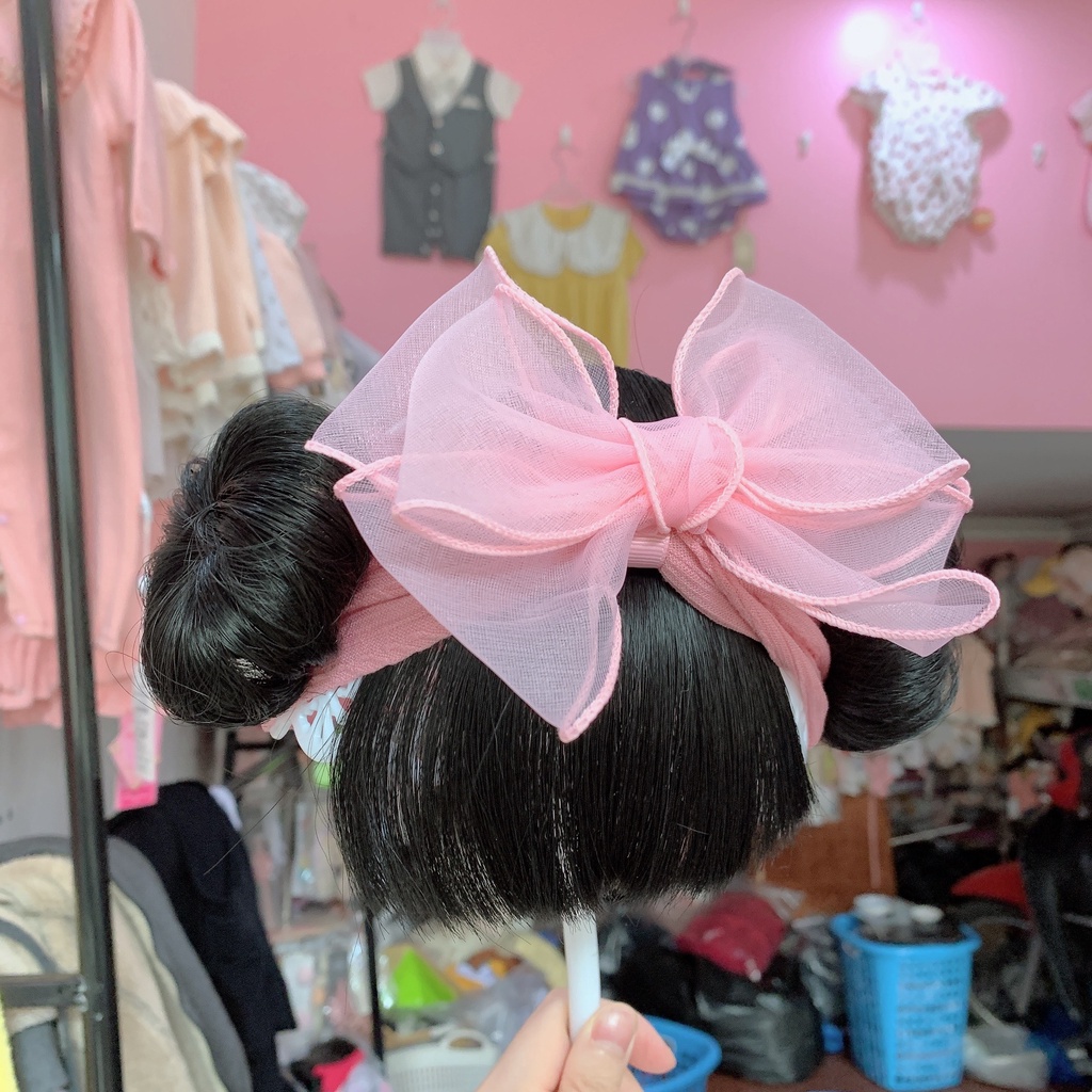 Mẫu mới 2022 Turban tóc giả nơ voan cực sang