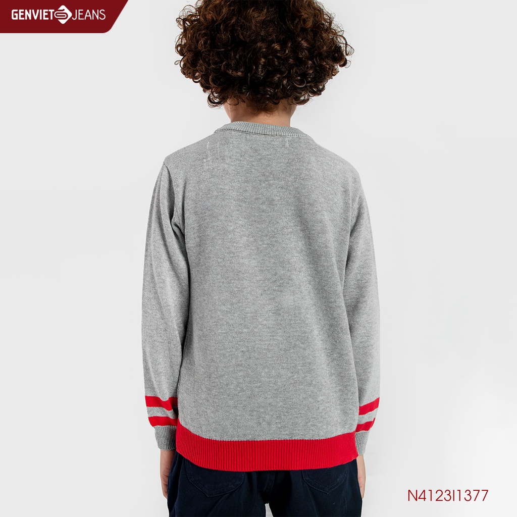 Áo Len Dài Tay Bé Trai GENVIET N4123I1377