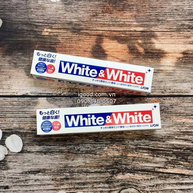 Kem đánh răng White & White Nhật Lion 150g 2023