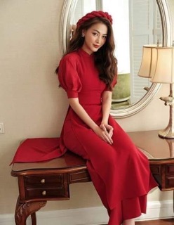 Áo dài cách tân lụa mỹ kèm quần co giãn trẻ trung ÁO DÀI BẢO HIẾU.